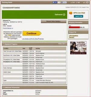 Ups отслеживание