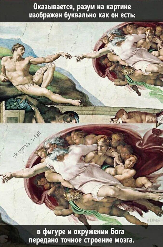 Скрытый смысл произведений. Микеланджело Сотворение Адама. Картины с тайным смыслом. Великие картины. Шедевры живописи.