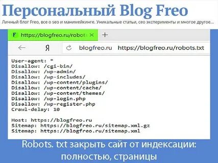 Индексация robots txt