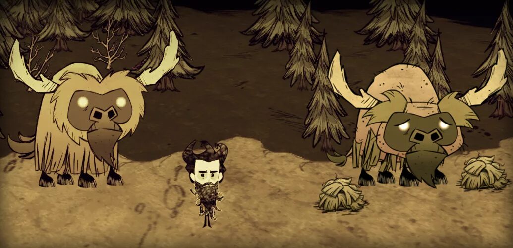 I don t early. Бифало ДСТ. Донт старв тугезер. Баффало донт старв. Beefalo don't Starve.