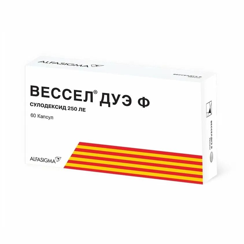 Весел дуэф аналоги. Вессел Дуэ ф 250 Ле. Вессел Дуэ ф капс 250ле №60. Сулодексид 250 Ле. Вессел Дуэ ф 600 Ле капсулы.