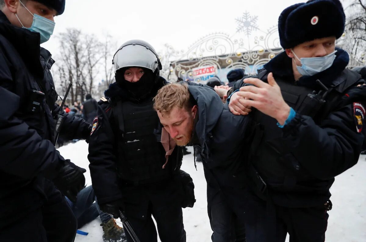 Массовые аресты. Митинг Навального 23 января 2021 Москва. Протесты в России.