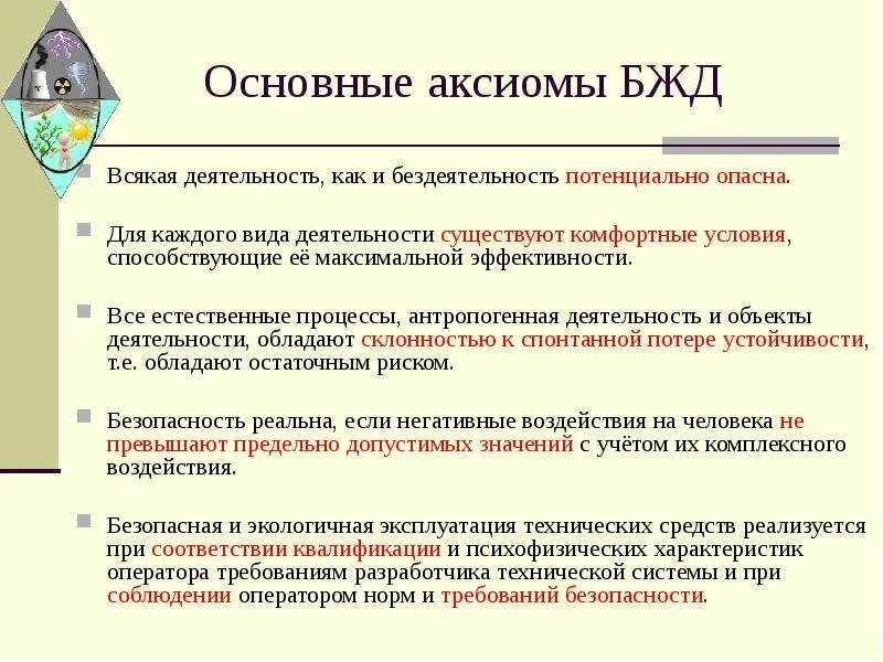 Основная Аксиома безопасности жизнедеятельности. Основные принципы (Аксиомы)науки о БЖД. Сформулируйте основные Аксиомы БЖД.. Аксиома безопасности БЖД.