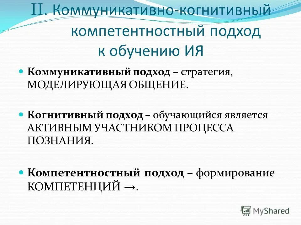 Коммуникативные результаты обучения