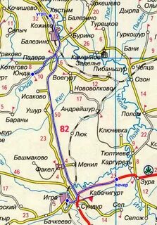 Карта балезино