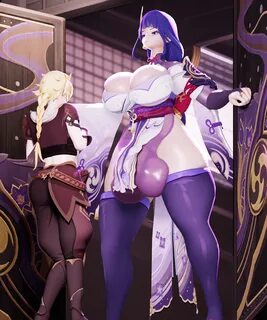 futa raiden shogun,futanari,dominant,milf,kinky,seductive,female,NSFW AI,NS...