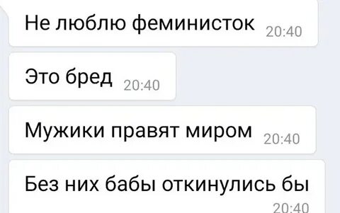 Не любят феминисток