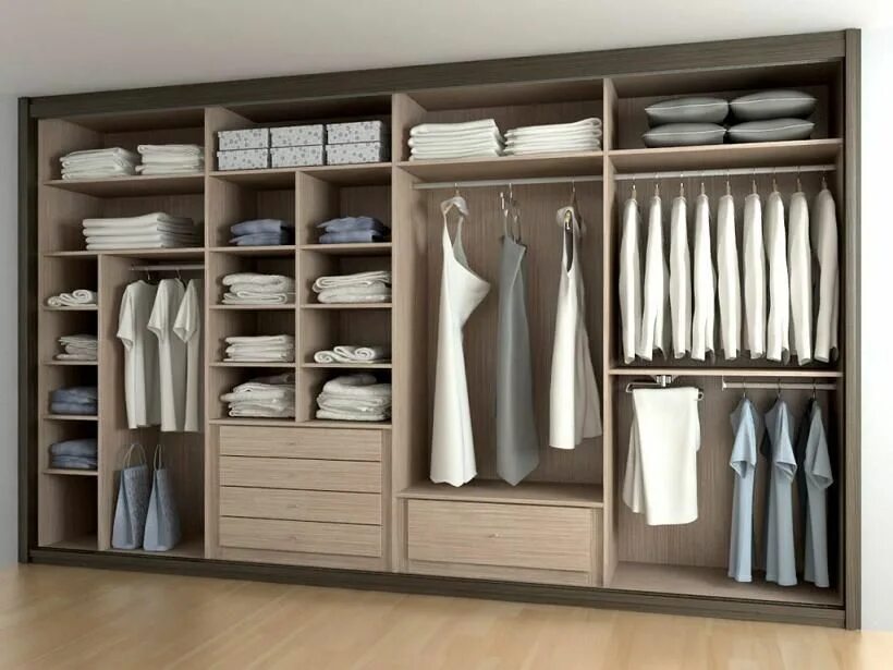 Next to the wardrobe