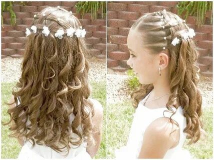 детские выпускные прически на средние волосы