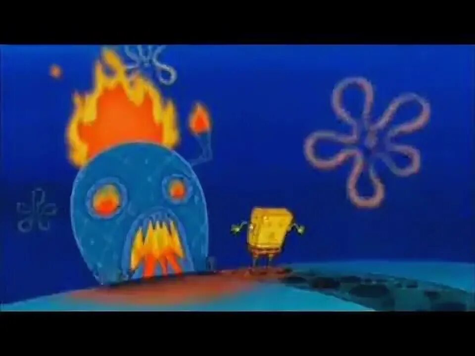 Spongebob fire. Spongebob hell.