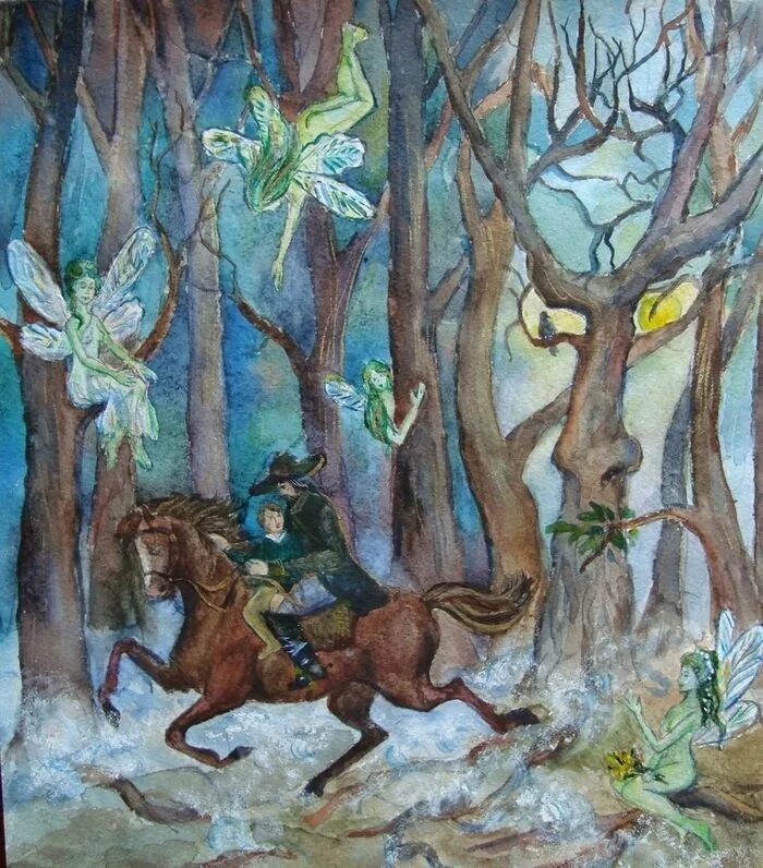 Образы баллад. Баллада Лесной царь Жуковский. В. А. Жуковский "Лесной царь". Лесной царь Жуковский иллюстрации. Жуковский Василий Андреевич Лесной царь.