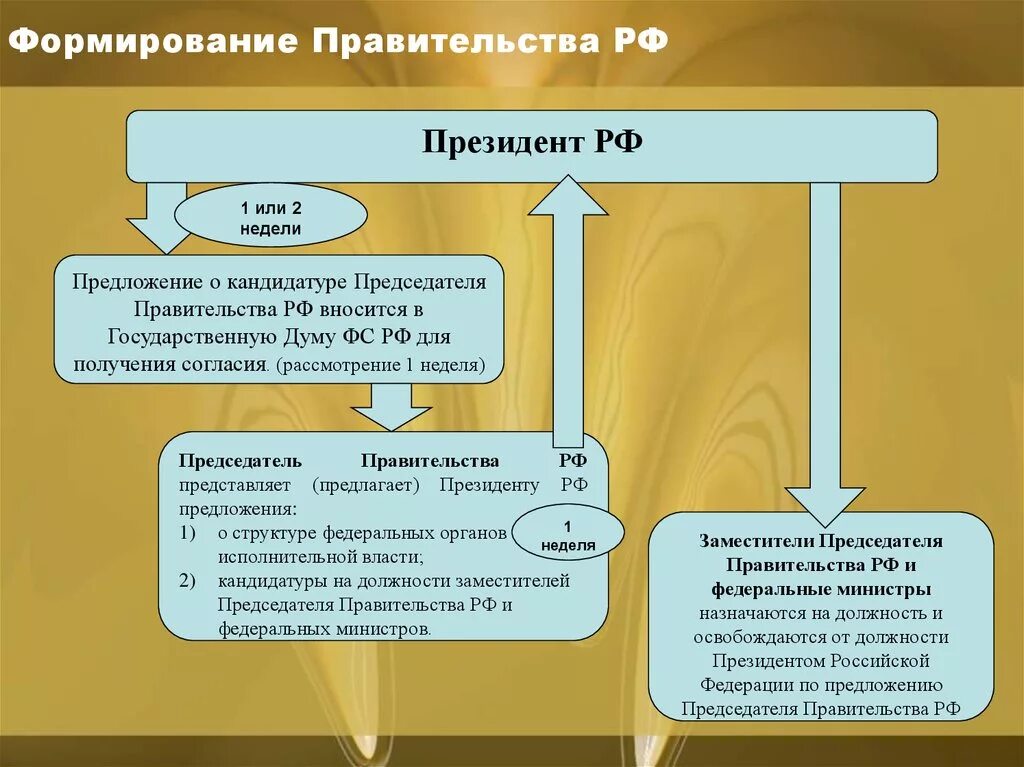 Каким образом формировались. Процедура формирования правительства РФ. Порядок формирования правительства РФ. Процесс формирования правительства РФ схема. Порядок формирования власти РФ.