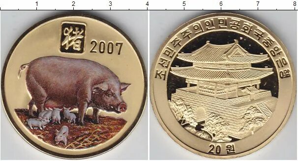 Китайская монета свинья. Монета Китай 2007 года. 20 Юаней монета. Монета 1000 юаней.