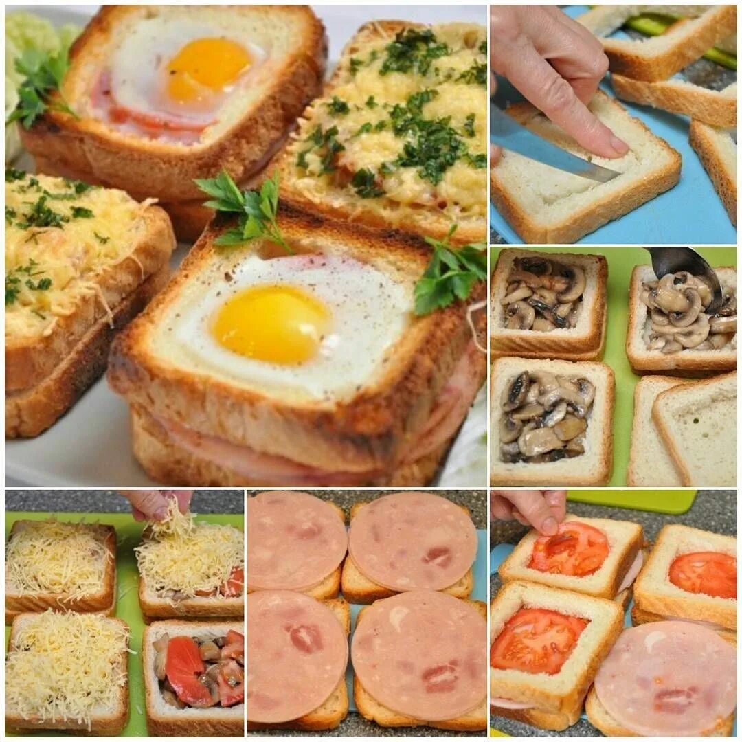 Видео как приготовить вкусный завтрак. Бутерброды на завтрак. Быстрые бутерброды. Бутерброды на завтрак с яйцом. Бутерброды с яичницей на хлебе.