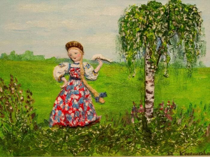 Народная поле береза стояла. Берёза русская народная. во поле береза стояла рисунок. поделки на троицу.