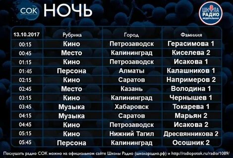 Радио сок слушать