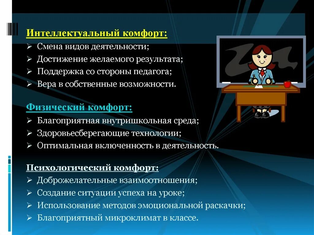 Психологический комфорт. Комфорт на уроке. Смена видов деятельности. Смена видов деятельности на уроке.