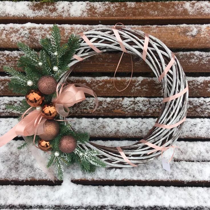 ghirlande midollino Christmas crafts decorations, Christmas wreaths diy, Office