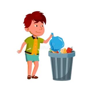 The rubbish bin empty every