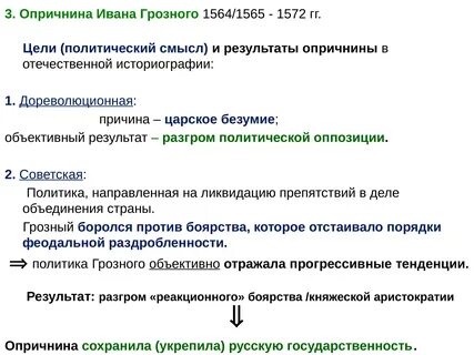 Суть политики опричнины ивана 4