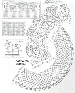 Схемы воротников спицами
