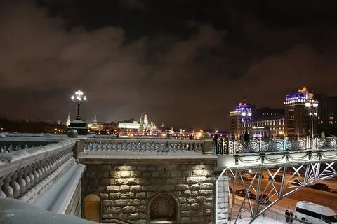 Москва вечером зимой