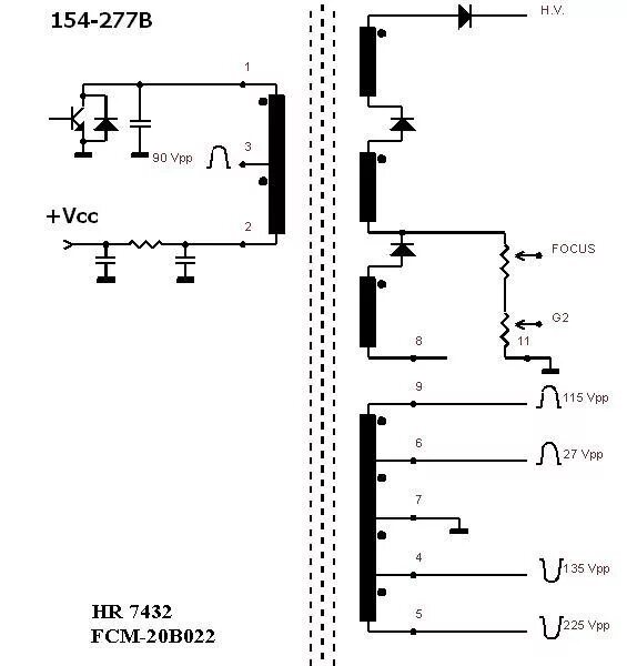 Pet 22. ТДКС-8 схема подключения. Строчный трансформатор 154-177b. Распиновка строчного трансформатора bsc25. Трансформатор строчный ТДКС Pet 22-23.
