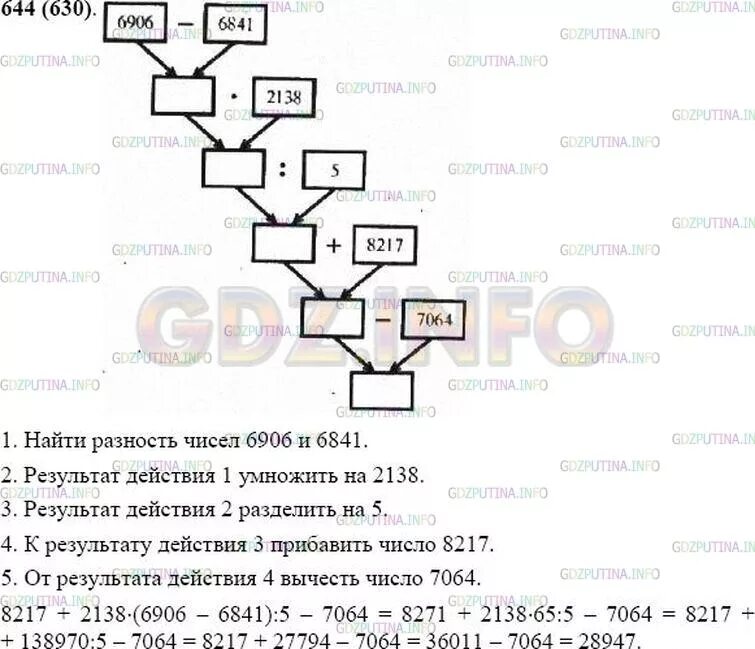 Составьте схему программы для вычисления выражения. 8217+2138 6906-6841. составить программу вычисления выражения 8217+2138. математика 5 класс виленкин номер 644. программа и схема вычисления выражения.
