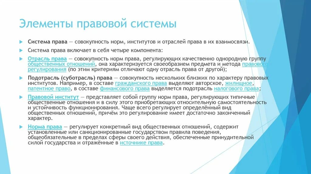 Понятие правовой системы и ее основные элементы. Основные элементы правовой системы. Элементы правовой системы (в широком смысле). Элементы правовой системы России.