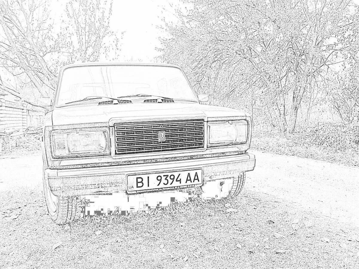 Жигули 7 раскраска распечатать 3-я серия рисунков Lada 2106, 1,6 л, 1976 года другое DRIVE2