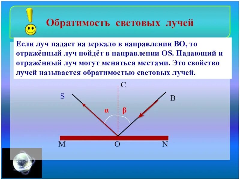 Свойства луча света. Принцип обратимости световых лучей. Обратимость хода световых лучей. Закон обратимости светового луча. Принцип обратимости хода лучей.