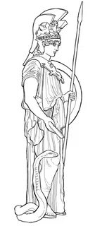 Богиня афина рисунок