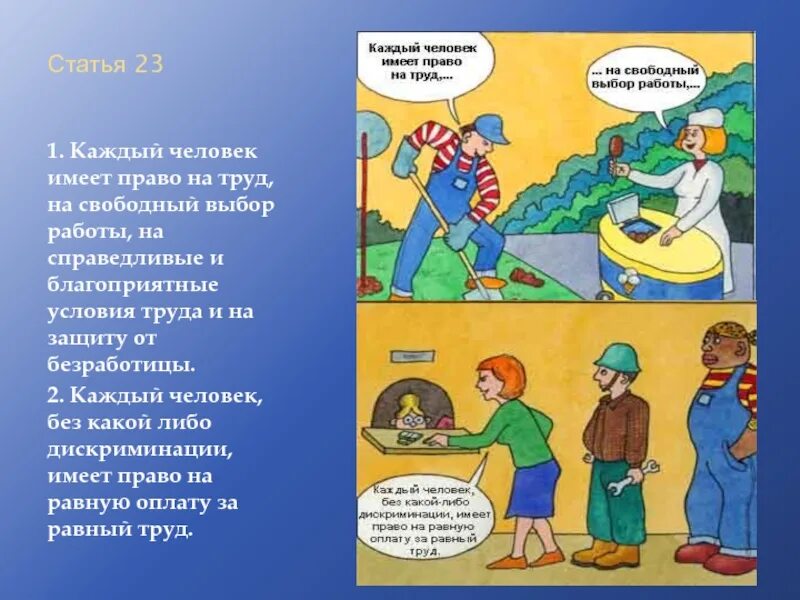 Что означает труд свободен. Каждый имеет право на труд. Каждый человек имеет право на. Человек имеет право на.