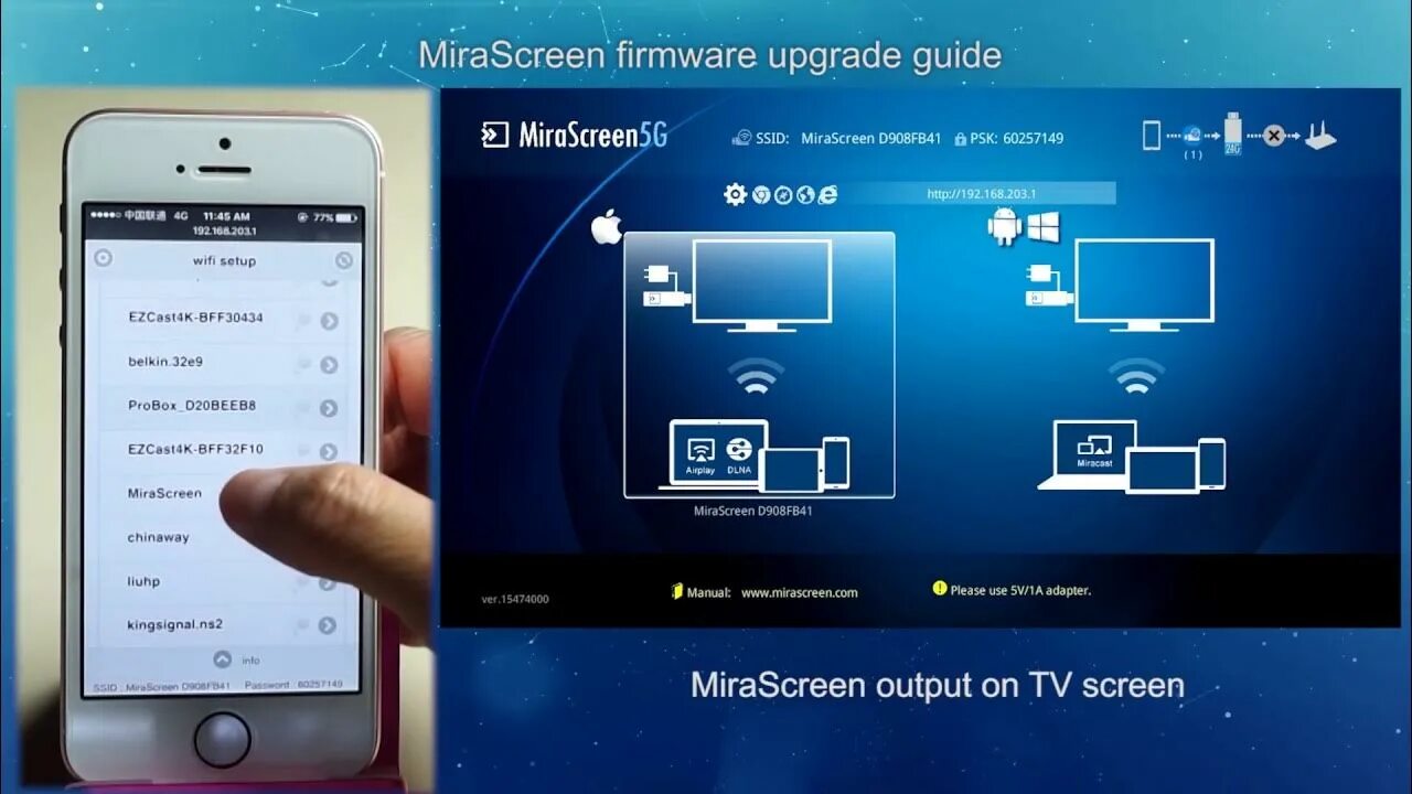 Mirascreen как подключить к андроид Неактивно