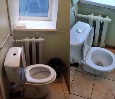 Унитаз после