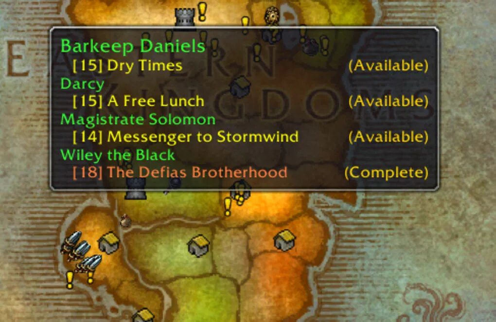 Questie sirus. Wow аддон квест. карта квестов в wow. wow questie addon. уровни локаций вов 2.4.3.