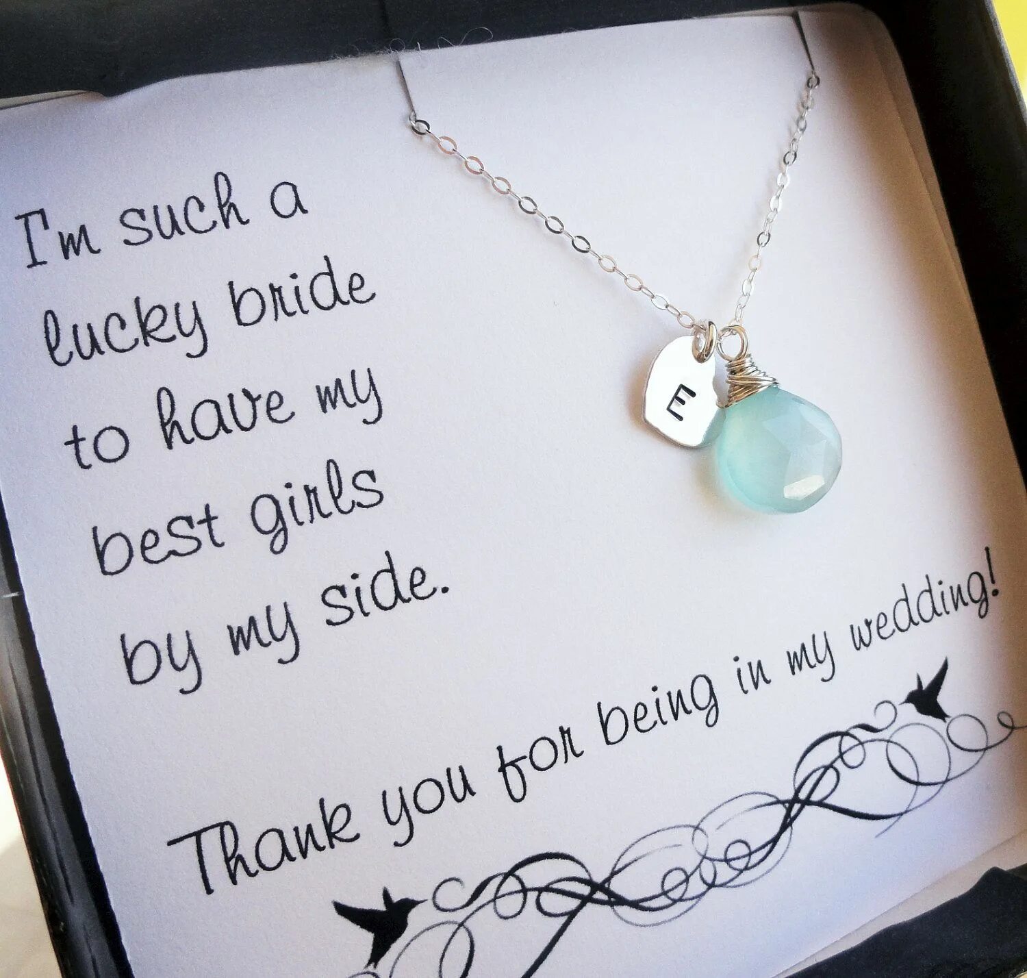 Gift message. Thank you Jewellery.
