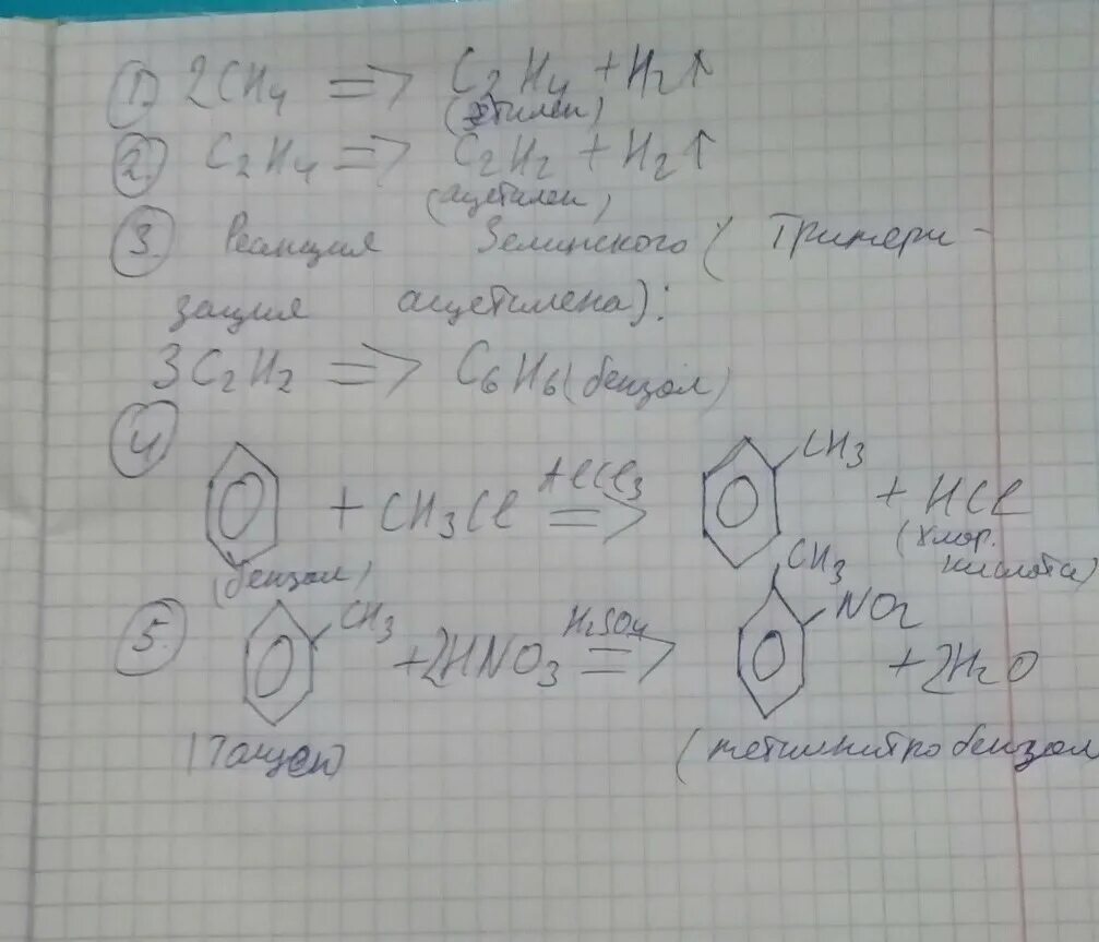 Метан --- > ацетилен ---- > бензол ---- > толуол. Ацетилен бензол толуол. Метан Этилен ацетилен бензол метилбензол. Ацетилен бензол а бензойная кислота. Ацетилен бензол нитробензол