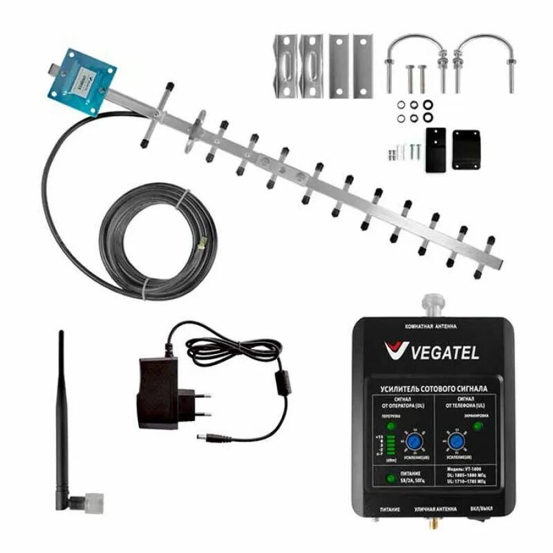Можно ли усилить сигнал. Комплект vegatel vt-1800-kit. антенна усилитель сотовой связи vegatel 3g. vegatel vt-3g-kit. усилитель gsm 3g 4g сигнала.