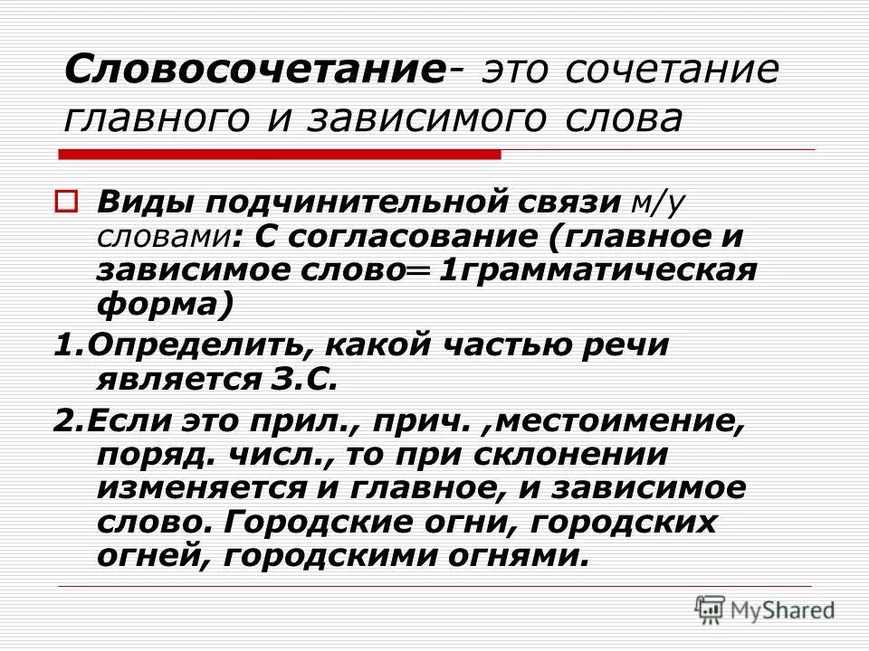 Подчинительные словосочетания глотки воздуха нормально дышим