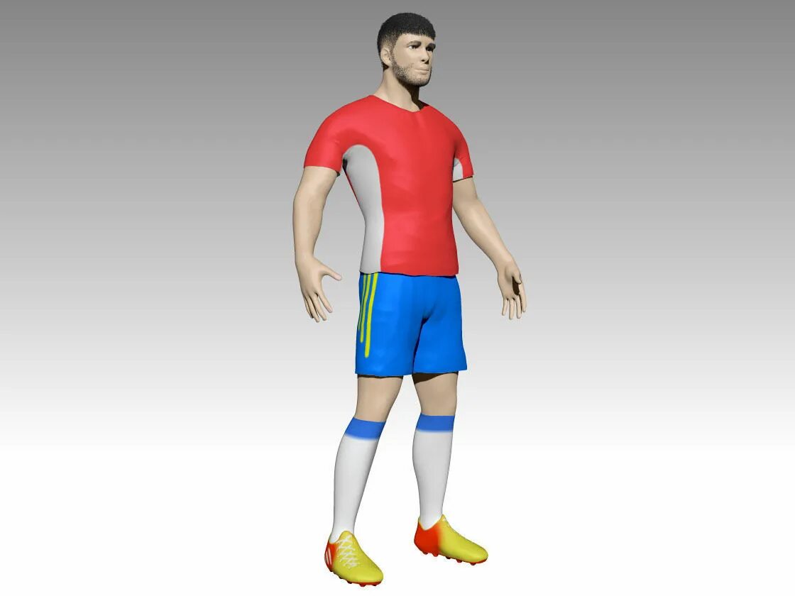 3d футболист. Футболист 3д модель. Макет футболиста. 3d model Football Player.