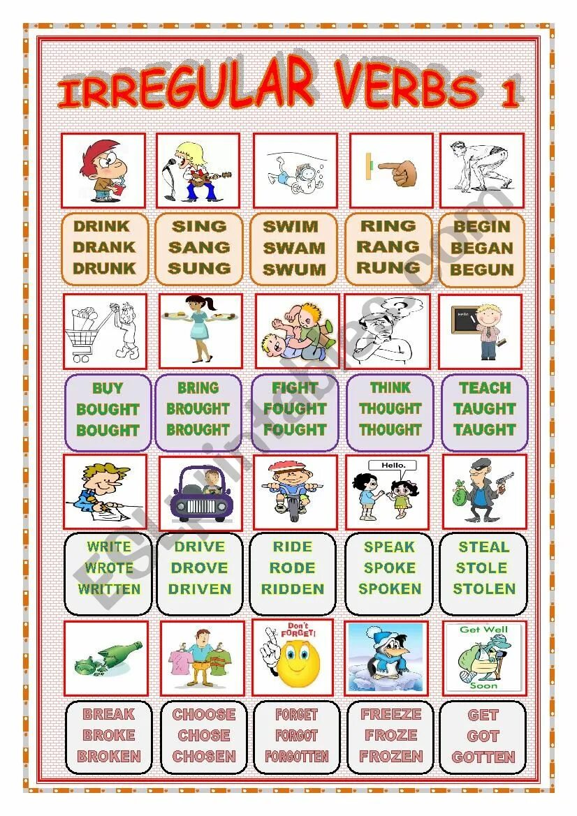 Irregular verbs c d. Irregular verbs poster. irregular verbs worksheets for kids. irregular worksheet.