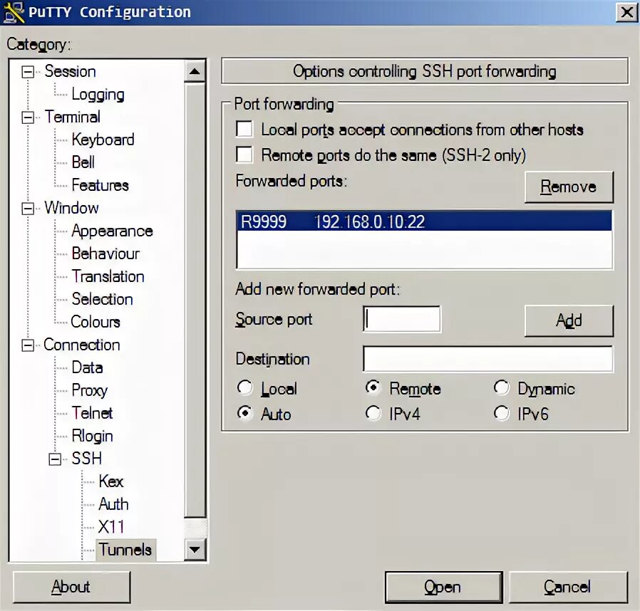 Putty порт. Порт remote. putty remote forward. remote port подключение hiden.