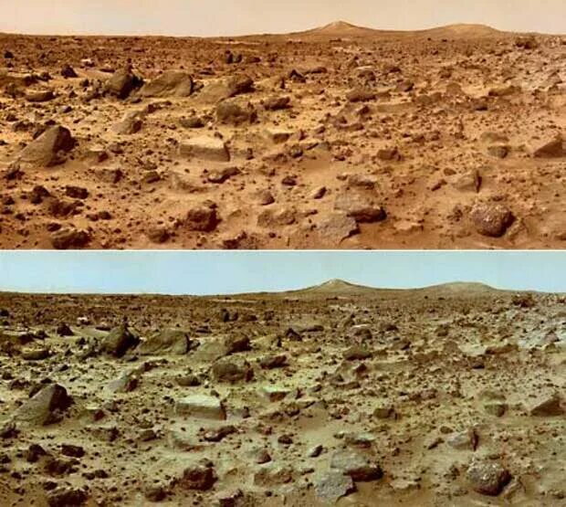 Цвет марса почему. Настоящий цвет Марса. Настоящий цвет поверхности Марса. Цвет неба на Марсе. Марс в естественном цвете.