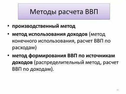 Формирование валового внутреннего