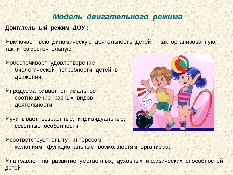 Двигательная активность обучающегося. Модель режима двигательной активности детей в ДОУ. Двигательный режим в ДОУ. Оптимальный двигательный режим в ДОУ. Двигательная активность детей в ДОУ.