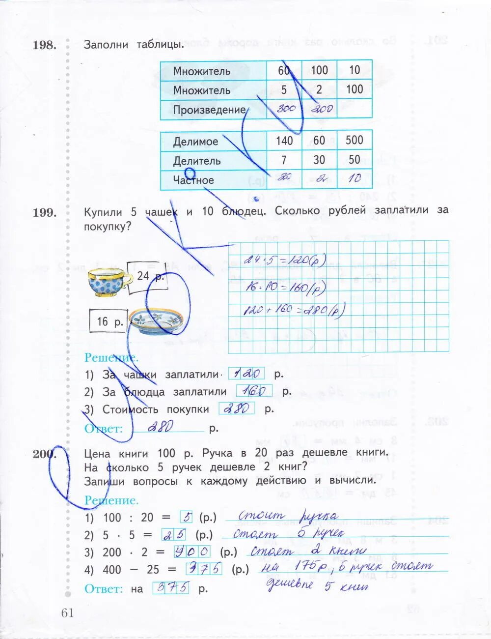 Математика 3 класс вторая часть рудницкая