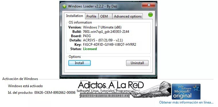 Windows loader v 2.2 2. Активатор loader by daz. windows loader by daz для windows 7. daz активатор windows 7. windows loader 2.2.2 by daz.
