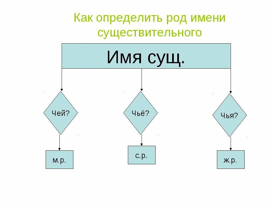 Как отличить род