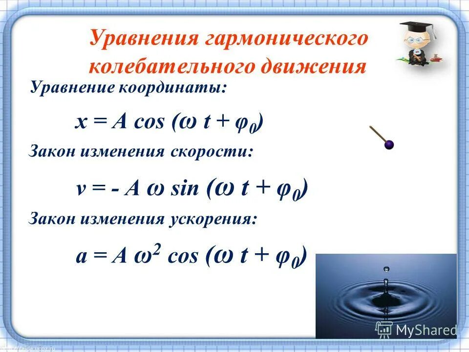 Уравнение колебательного движения формула. Механические и электромагнитные колебания формулы. Механические колебания формулы 10 класс. Дифференциальная формула гармонических колебаний. Формулы частоты колебаний 9 класс.